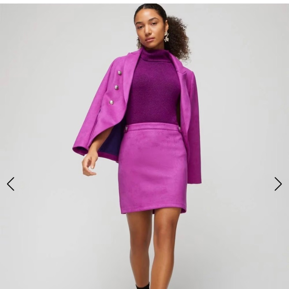 White House Black Market Suede Boot Skirt